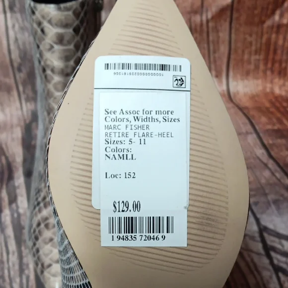 Marc Fisher Snakeskin Ankle Boots - Picture 5 of 5